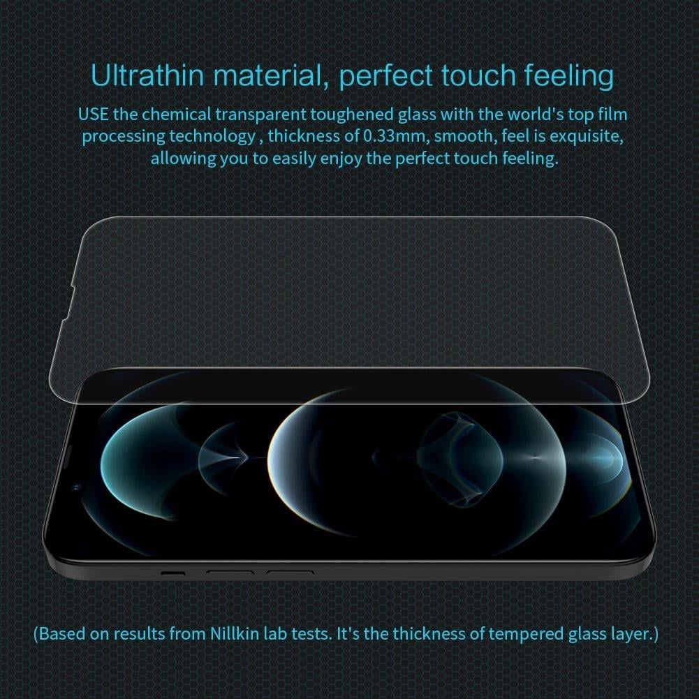 Suoja koko näytölle karkaistua lasia ja lisäkovuudella mallille iPhone 13 mini