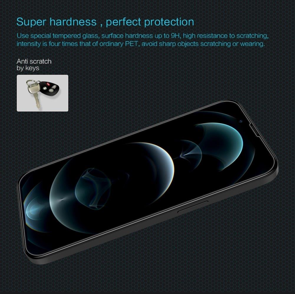 Suoja koko näytölle karkaistua lasia ja lisäkovuudella iPhone 13 Pro Max