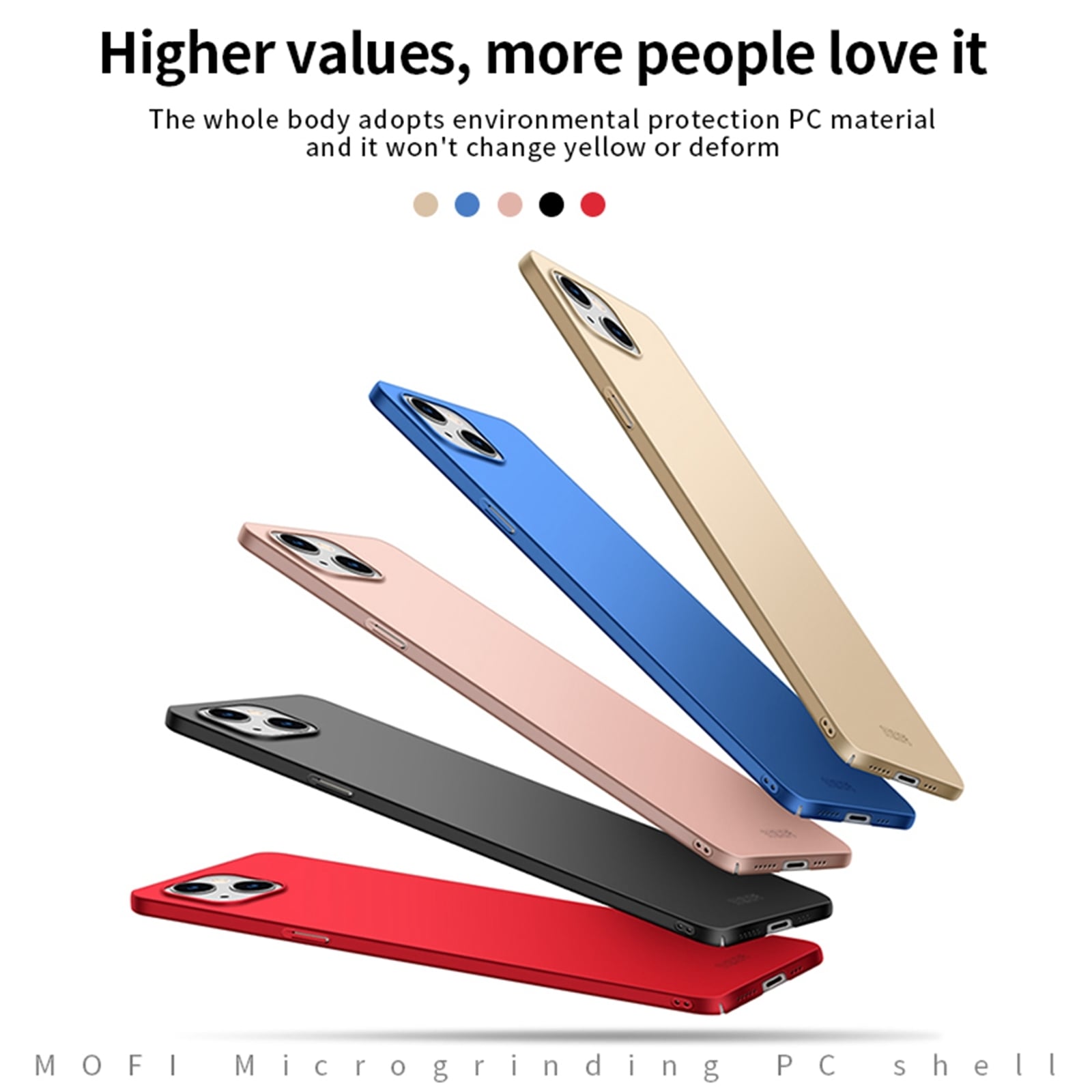 Erittäin ohut MOFI-kuori iPhone 13 - Rose Gold