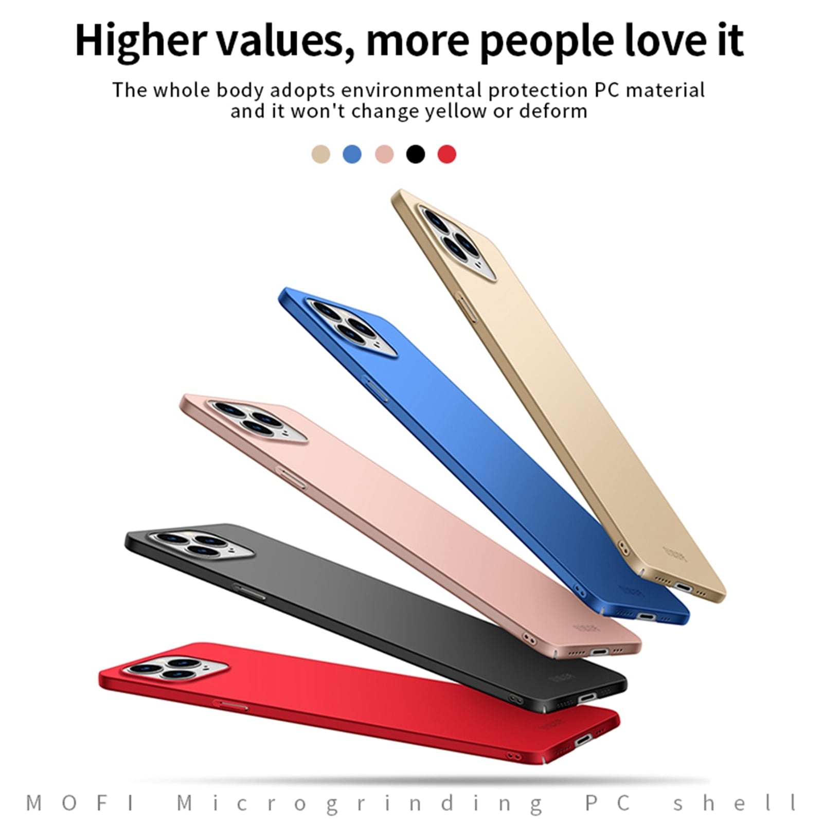 Erittäin ohut MOFI-kuori iPhone 13 Pro - Rose Gold