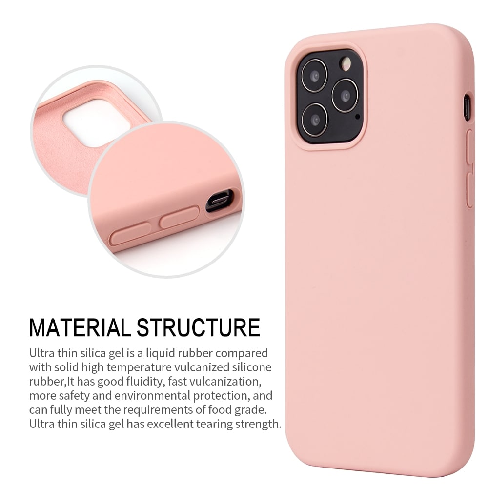 Silikonikuori iPhone 12 / 12 Pro - Pinkki hiekka