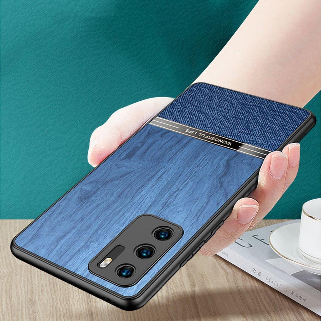 Puukuvioitu iskunkestävä matkapuhelimen kuori mallille Huawei P30