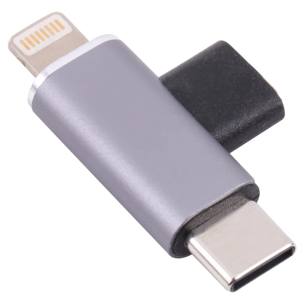 Sovitin USB-C-naaras - 8-pin-uros + USB-C-uros