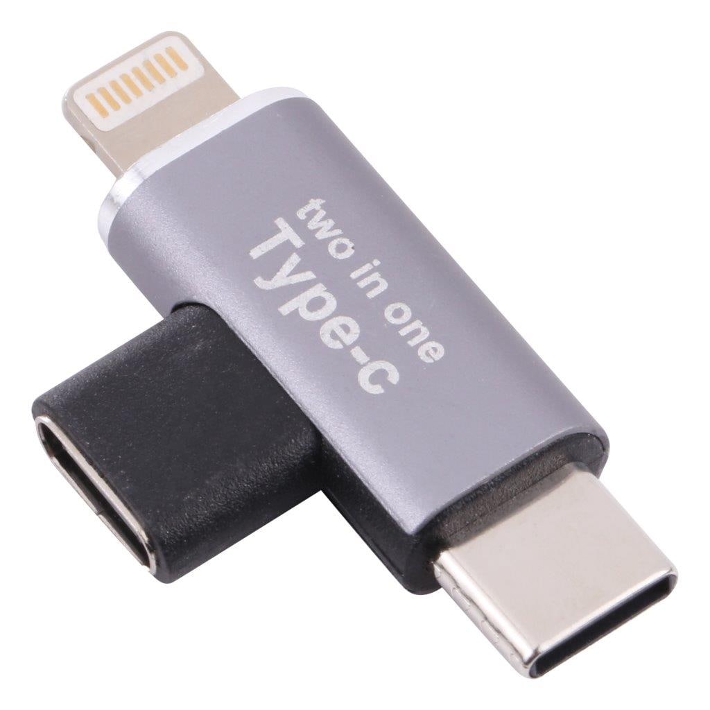 Sovitin USB-C-naaras - 8-pin-uros + USB-C-uros