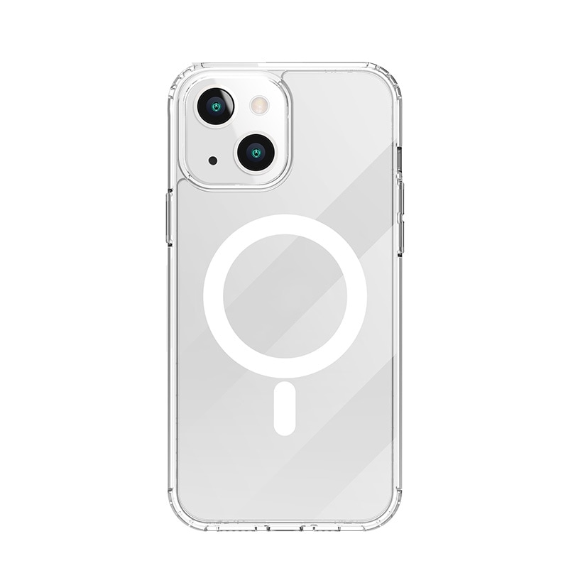 Matkapuhelimen kuori jossa iskunkestävä suoja ja MagSafe mallille iPhone 13 mini - Läpinäkyvä