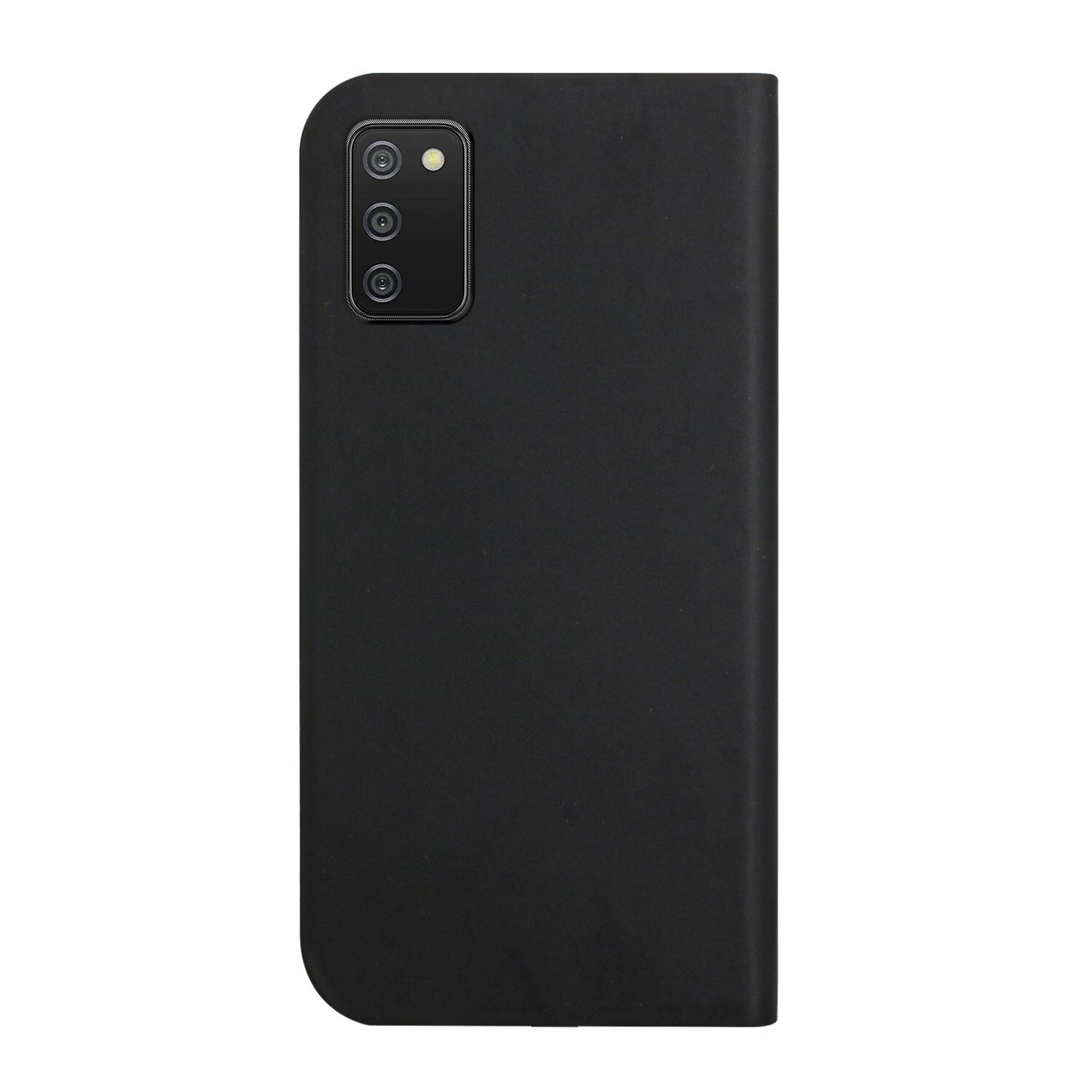 Erittäin ohut matkapuhelimen kuori pidikkeellä Samsung Galaxy A02s (US-version) - Musta