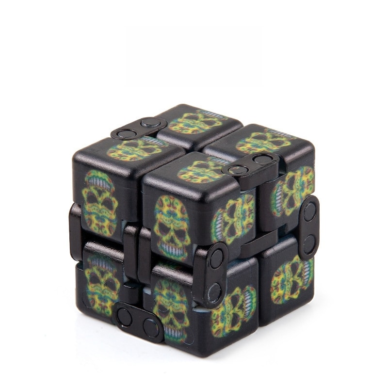 Magic Fidget Cube - Skull Keltainen