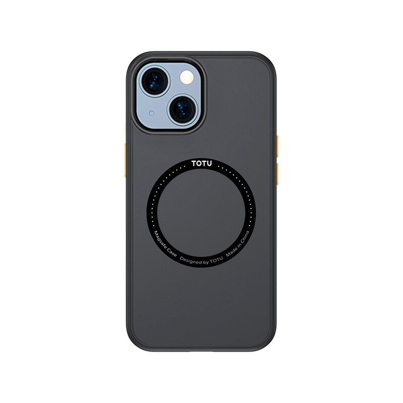TOTUDESIGN iskunkestävä MagSafe-kuori iPhone 13 mini - Musta