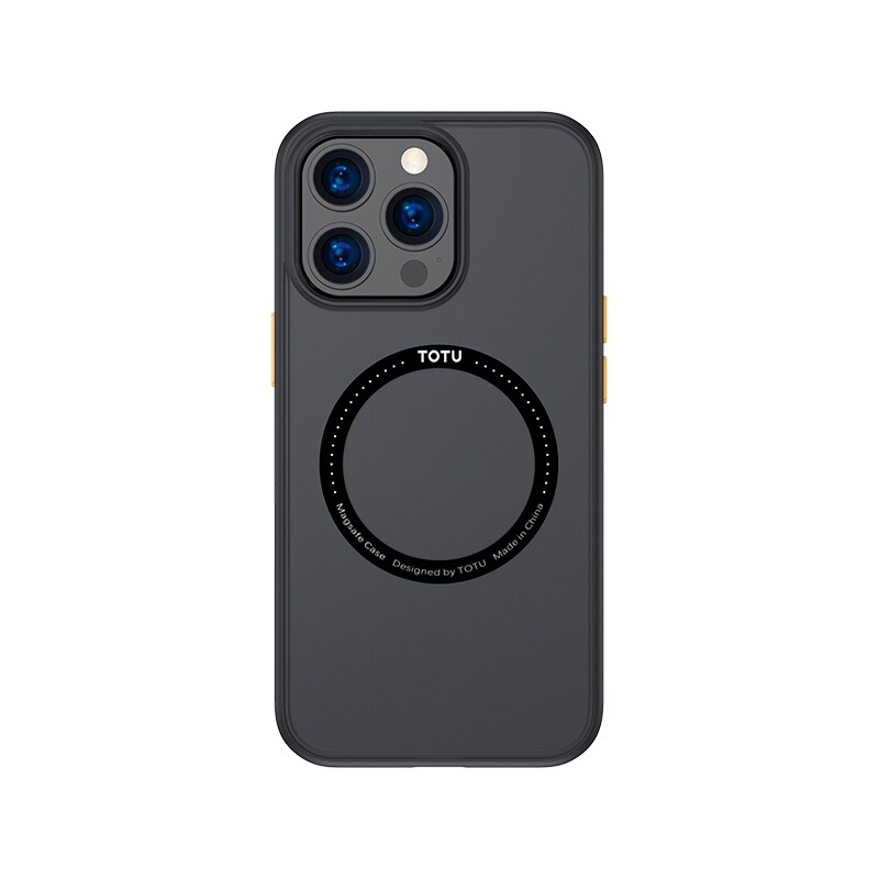 TOTUDESIGN iskunkestävä MagSafe-kuori iPhone 13 Pro - Musta