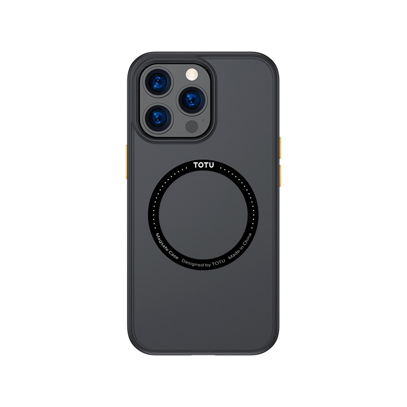 TOTUDESIGN iskunkestävä MagSafe-kuori iPhone 13 Pro Max - Musta