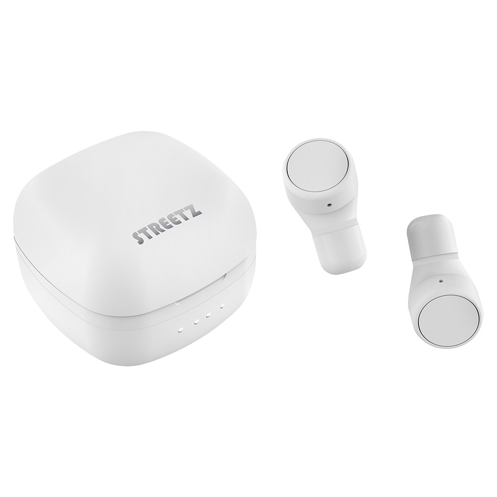 STREETZ Bluetooth Headset latauskotelolla- Valkoinen