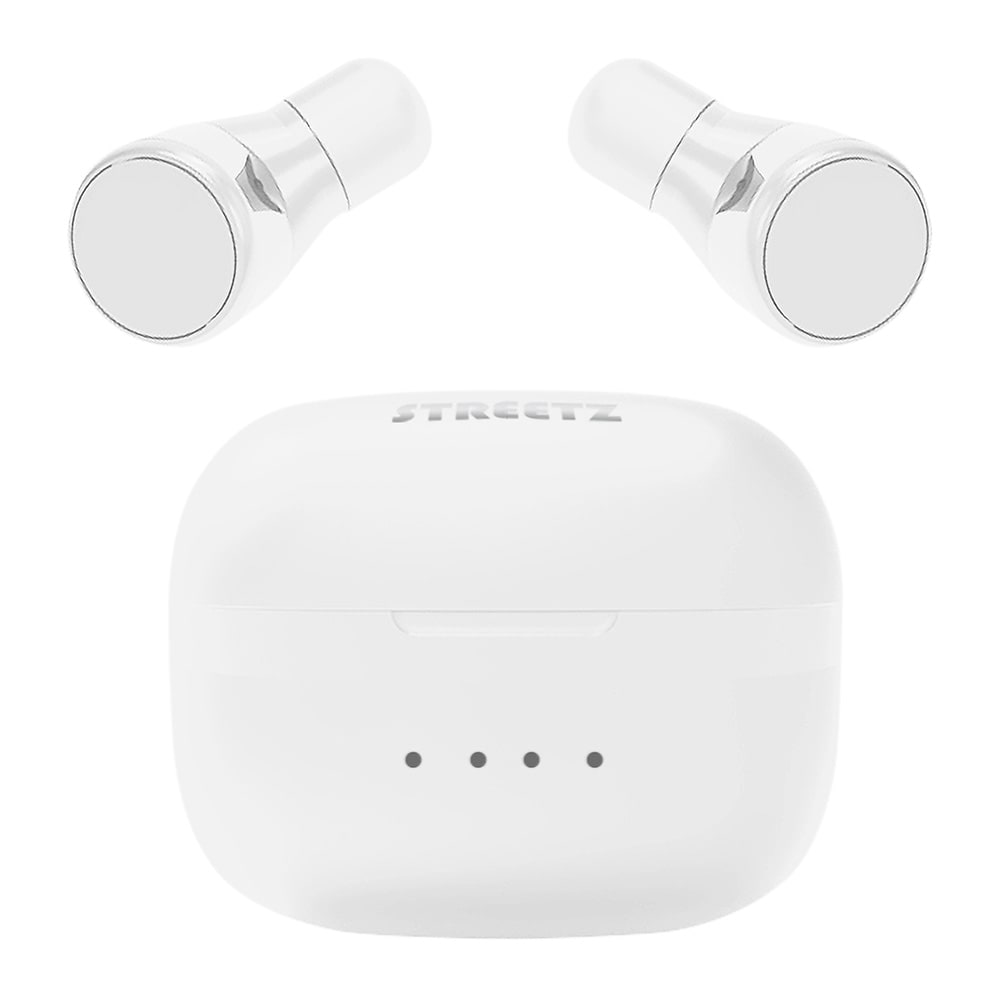 STREETZ Bluetooth Headset latauskotelolla- Valkoinen