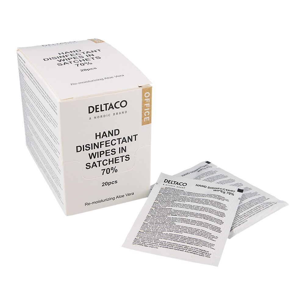Deltaco Office Desinfiointipyyhkeet 20 kpl pakkaus