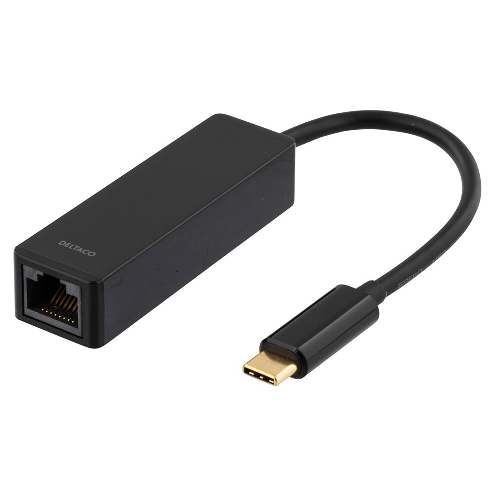 DELTACO USB 3.1 verkkosovitin 1xRJ45, 1xUSB 3.1