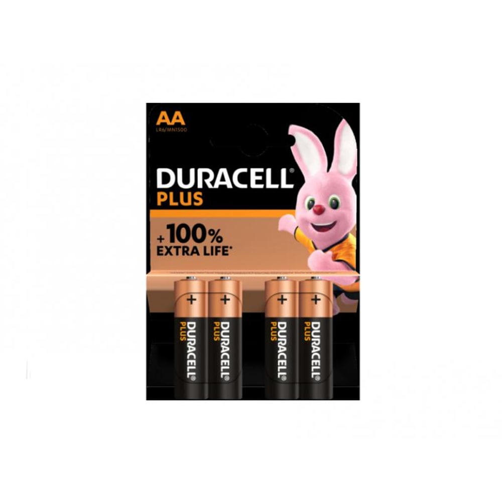 Duracell Plus Extra Life MN1500/LR06 Mignon AA 4-pakkaus