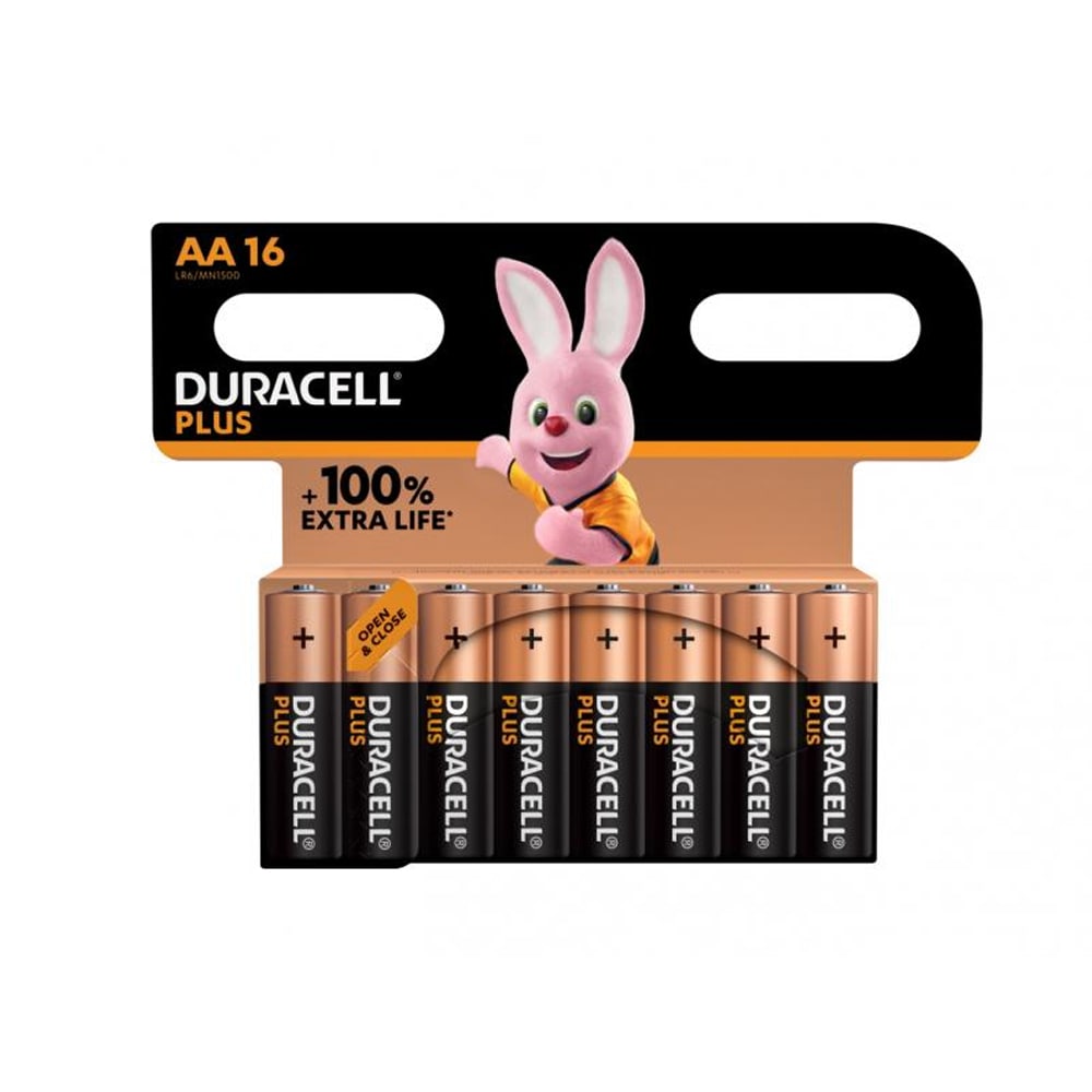 Duracell Plus Extra Life MN1500/LR06 Mignon AA 16-pakkaus