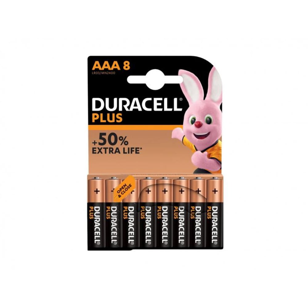 Duracell Plus Extra Life MN2400/LR03 Micro AAA 8-pakkaus