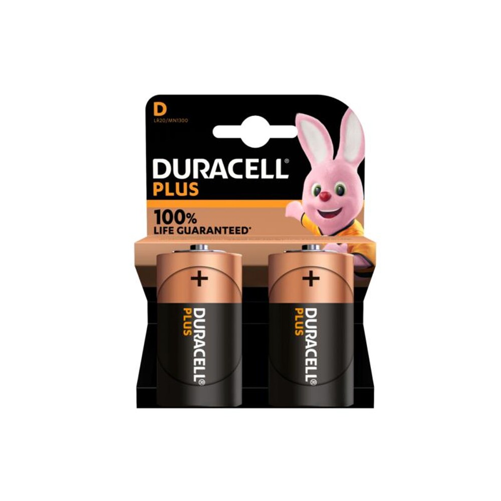 Duracell Plus Extra Life MN1300/LR20 Mono D 2-pakkaus