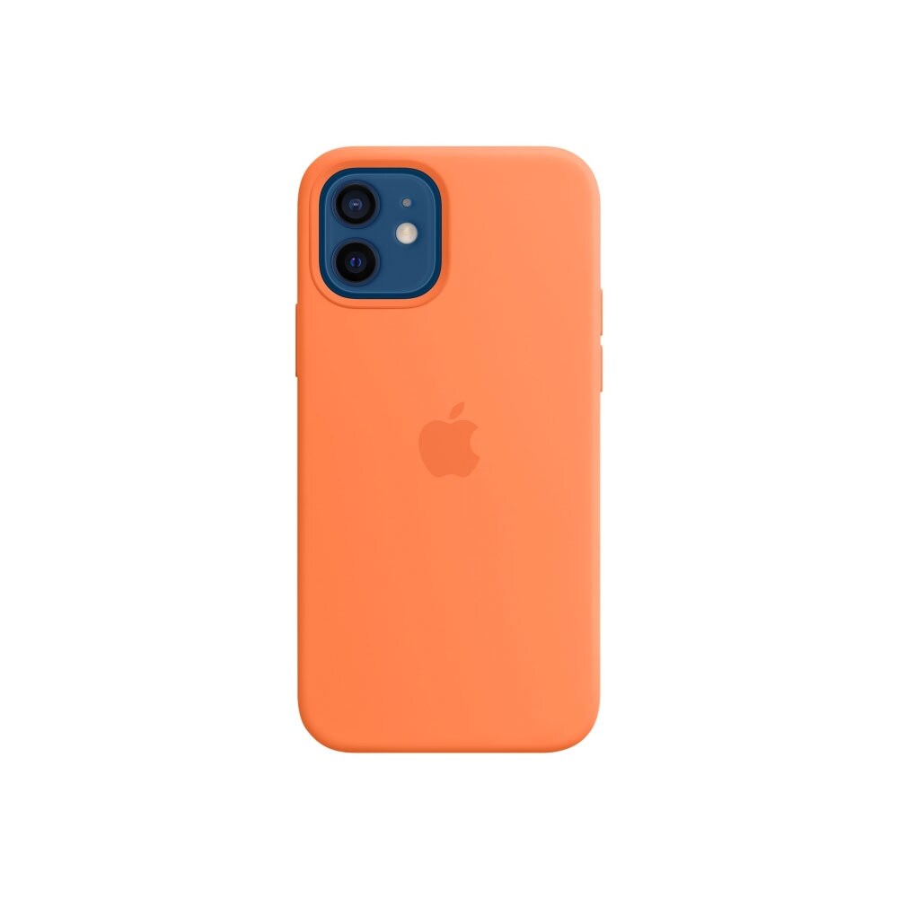 Silikonikuori MagSafella mallille iPhone 12 / 12 Pro Oranssi