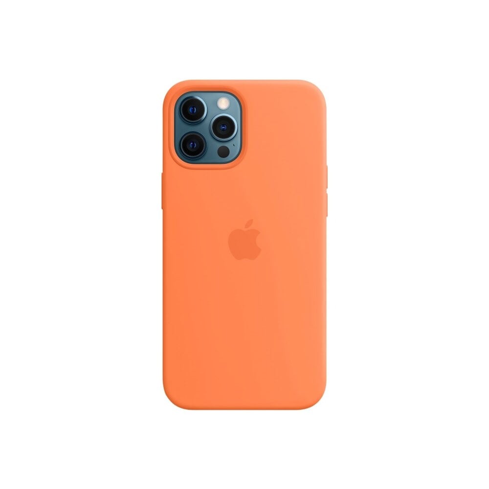 Silikonikuori MagSafella mallille iPhone 12 Pro Max Oranssi