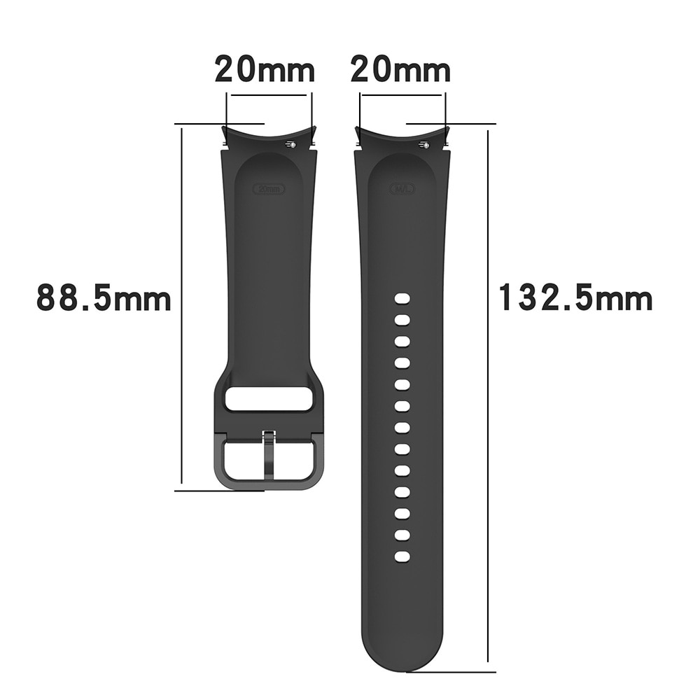 Silikoniranneke Samsung Galaxy Watch 4 Musta