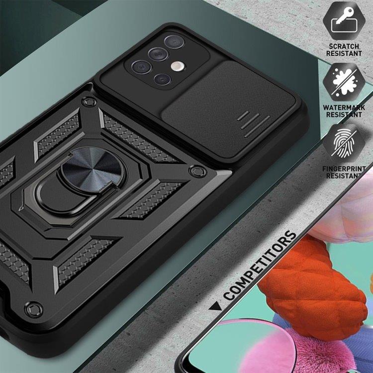 Suojakuori kameran suojalla & Magneetilla Samsung Galaxy A51 Musta
