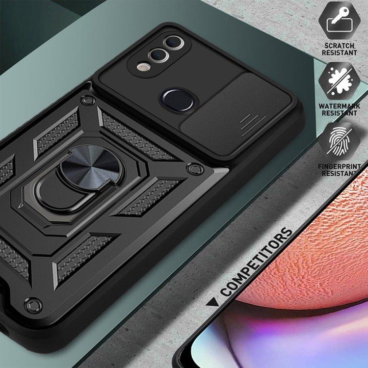 Suojakuori kameran suojalla & Magneetilla Samsung Galaxy A10s Musta