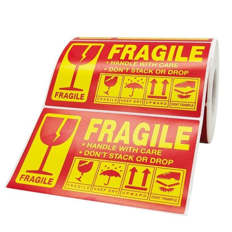 Fragile Stickers 127x76mm 300-pakkaus