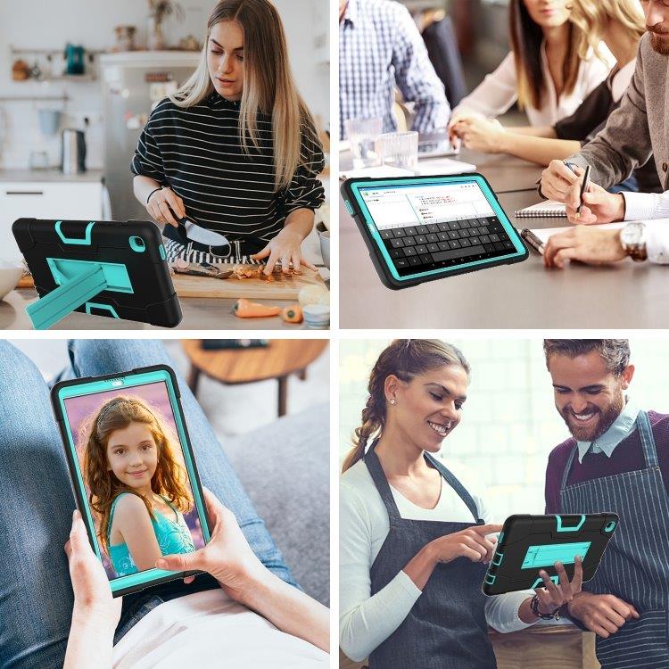 Shockproof Kotelo telineellä Samsung Galaxy Tab A7 10.4 (2020) Musta/Mintunvihreä