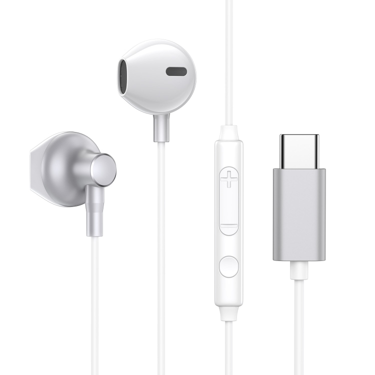 Semi-in-Ear Headset, jossa USB-Tyyppi-C & Kaukosäädin Valkoinen