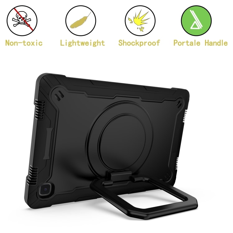 Shockproof 360 Kotelo telineellä Samsung Galaxy Tab A7 10.4 (2020) Musta