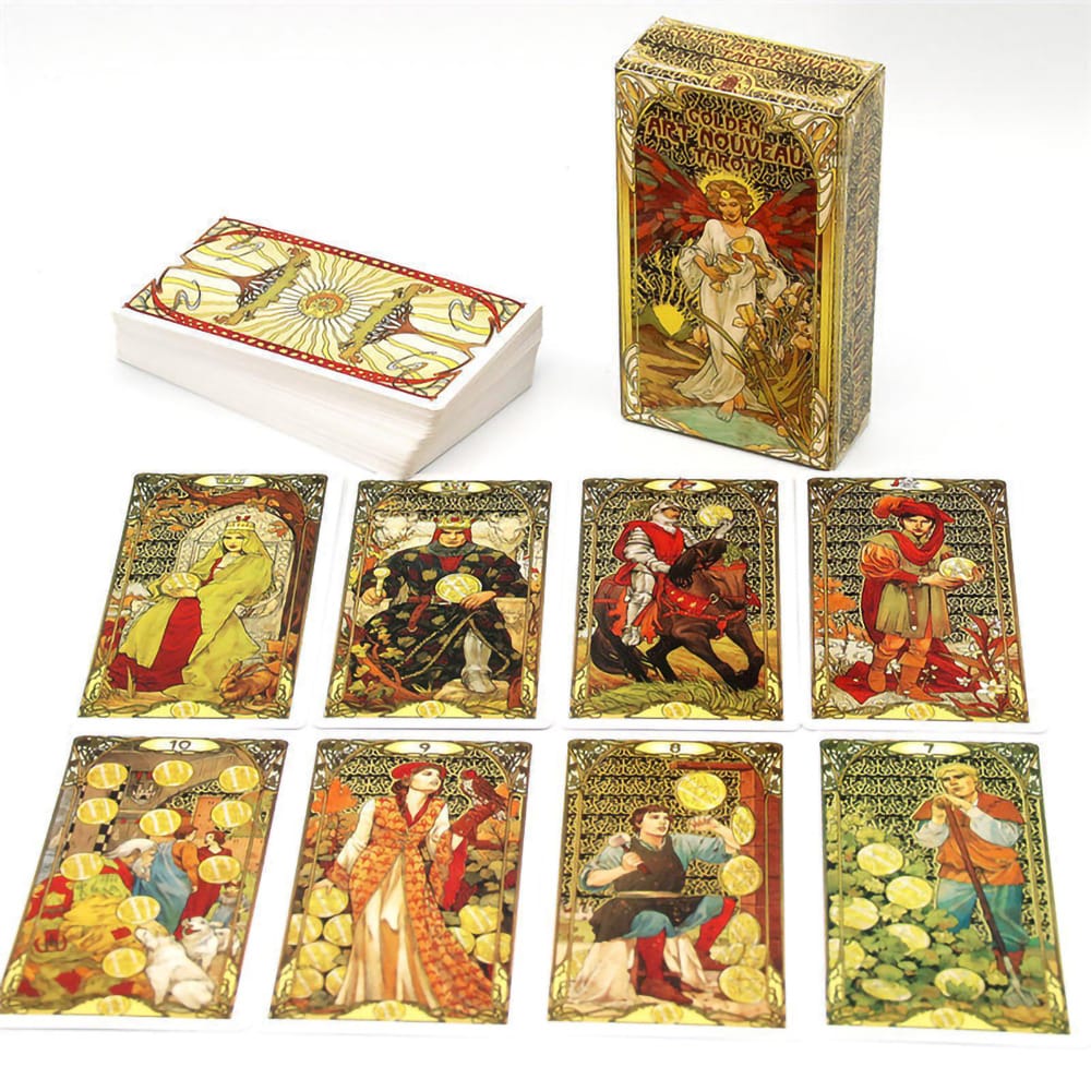 Kauniit jugendtyyliset Tarot-kortit