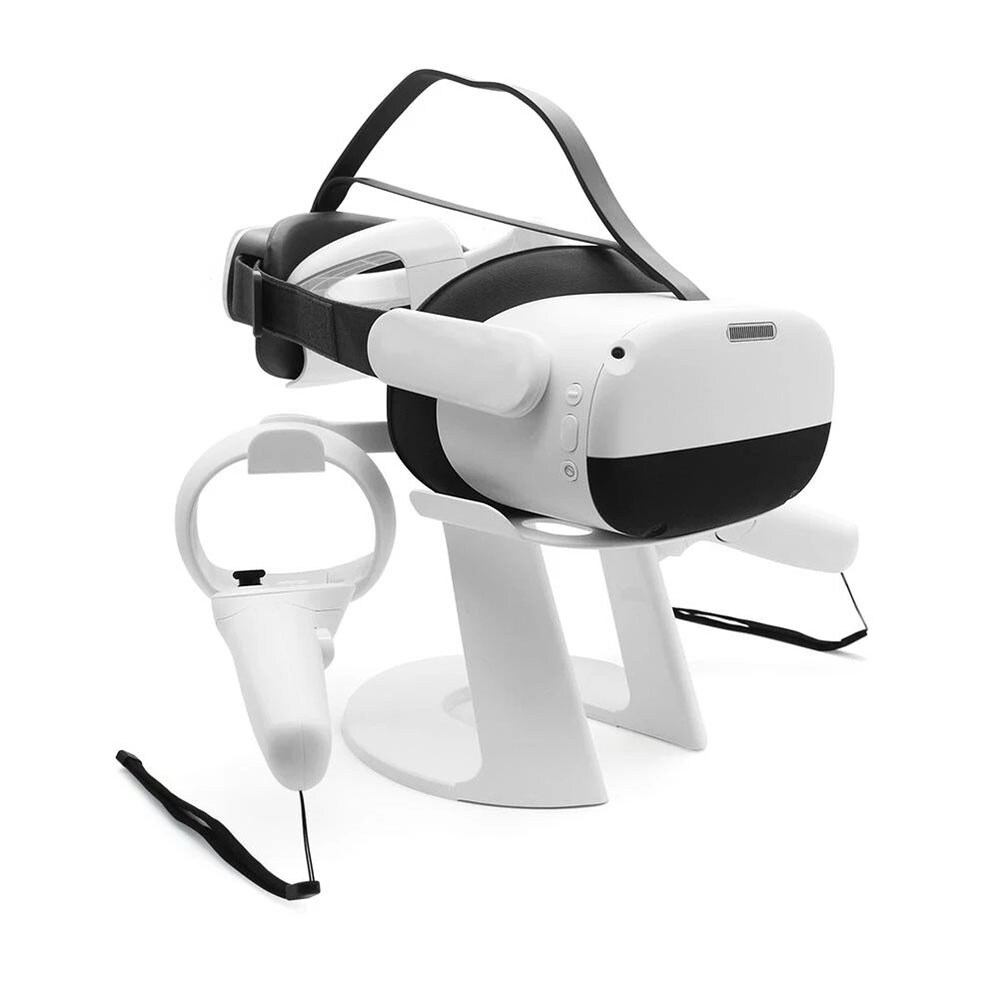 Teline Oculus Quest 1/2 ohjaimille ja kuulokemikorofonille - Valkoinen