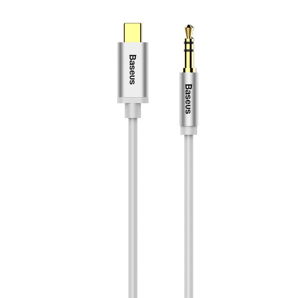 Baseus Yiven M01 Äänikaapeli USB-C - 3,5 mm 1,2 m Valkoinen