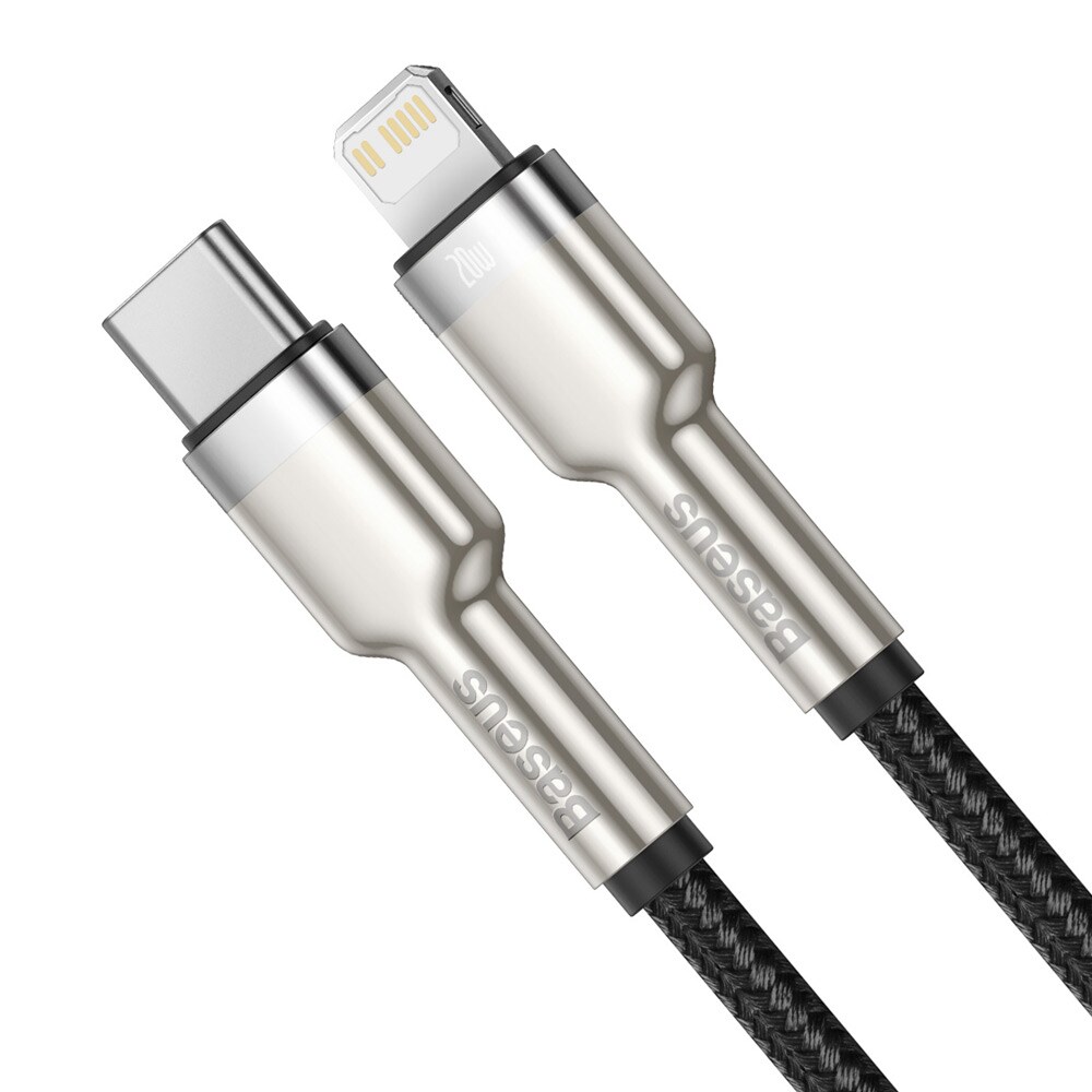Baseus Cafule Metal USB-C - Lightning 20W 2 m  Musta