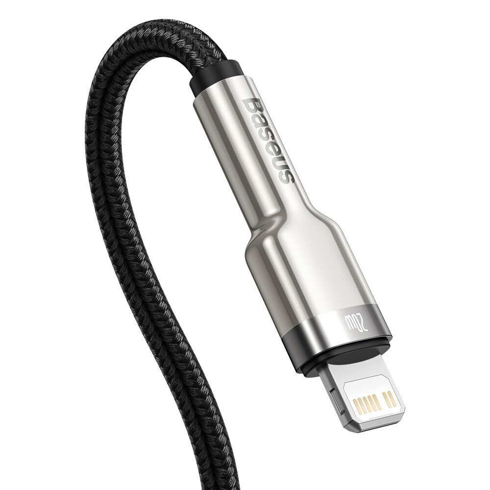 Baseus Cafule Metal USB-C - Lightning 20W 2 m  Musta
