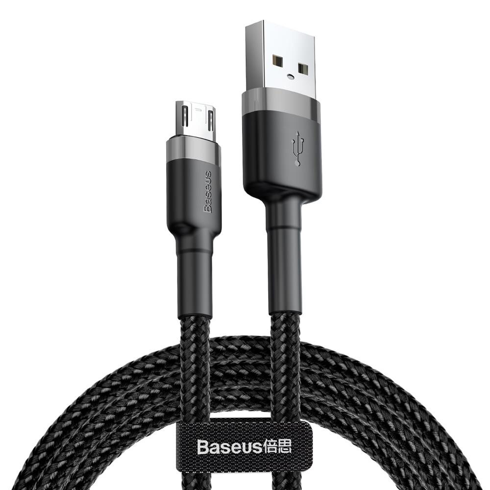Baseus Cafule USB - microUSB 1,5A 2 m Harmaa/musta