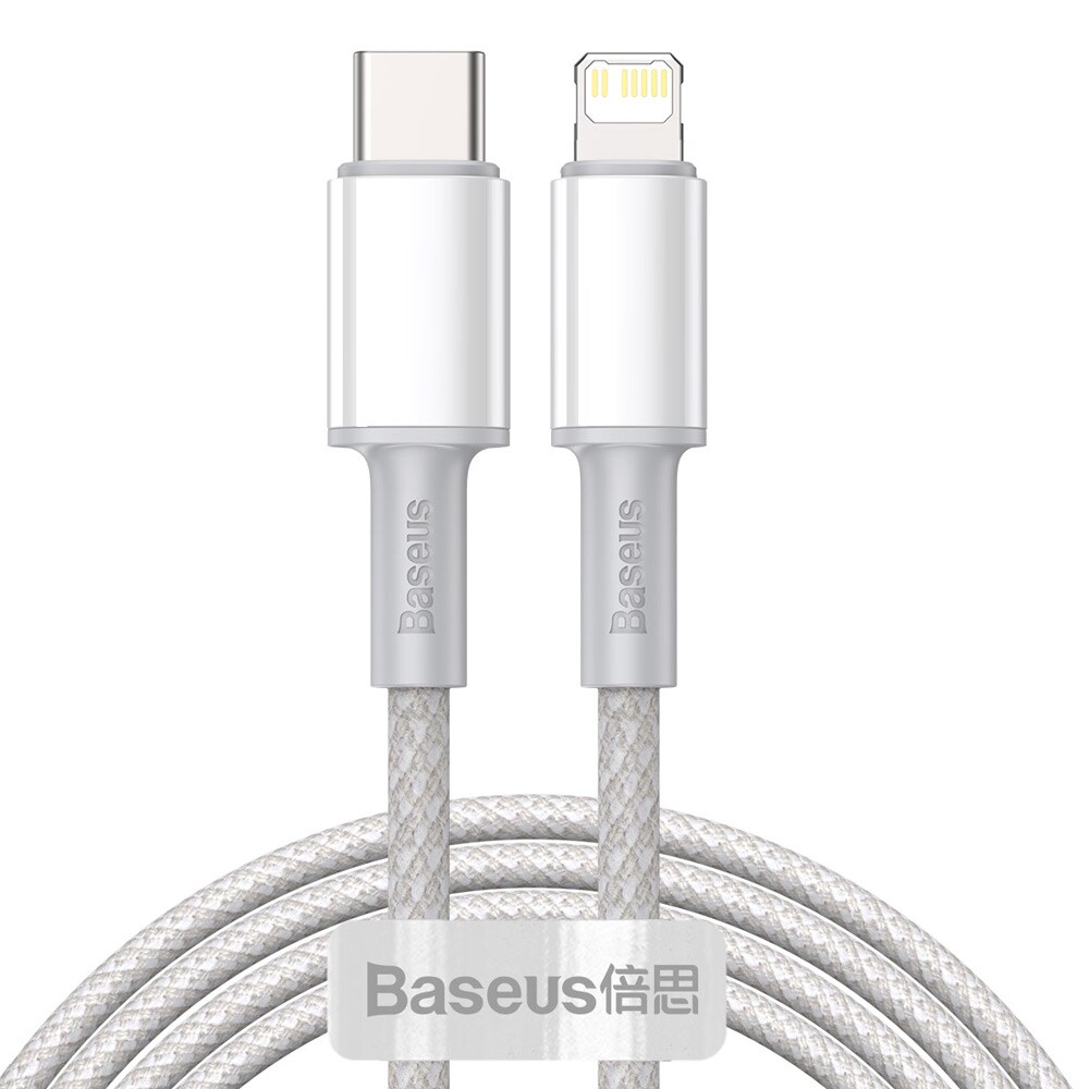 Baseus HD PD USB-C - Lightning 20W 1 m Valkoinen