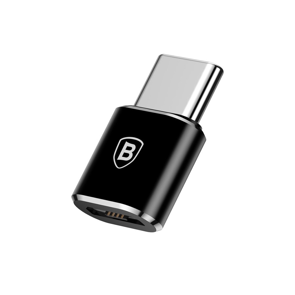 Baseus OTG USB-sovitin microUSB - USB-C Musta