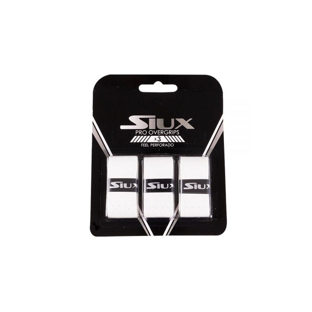 Siux Pro Overgrips - Valkoinen rei'itetty 3-pakkaus