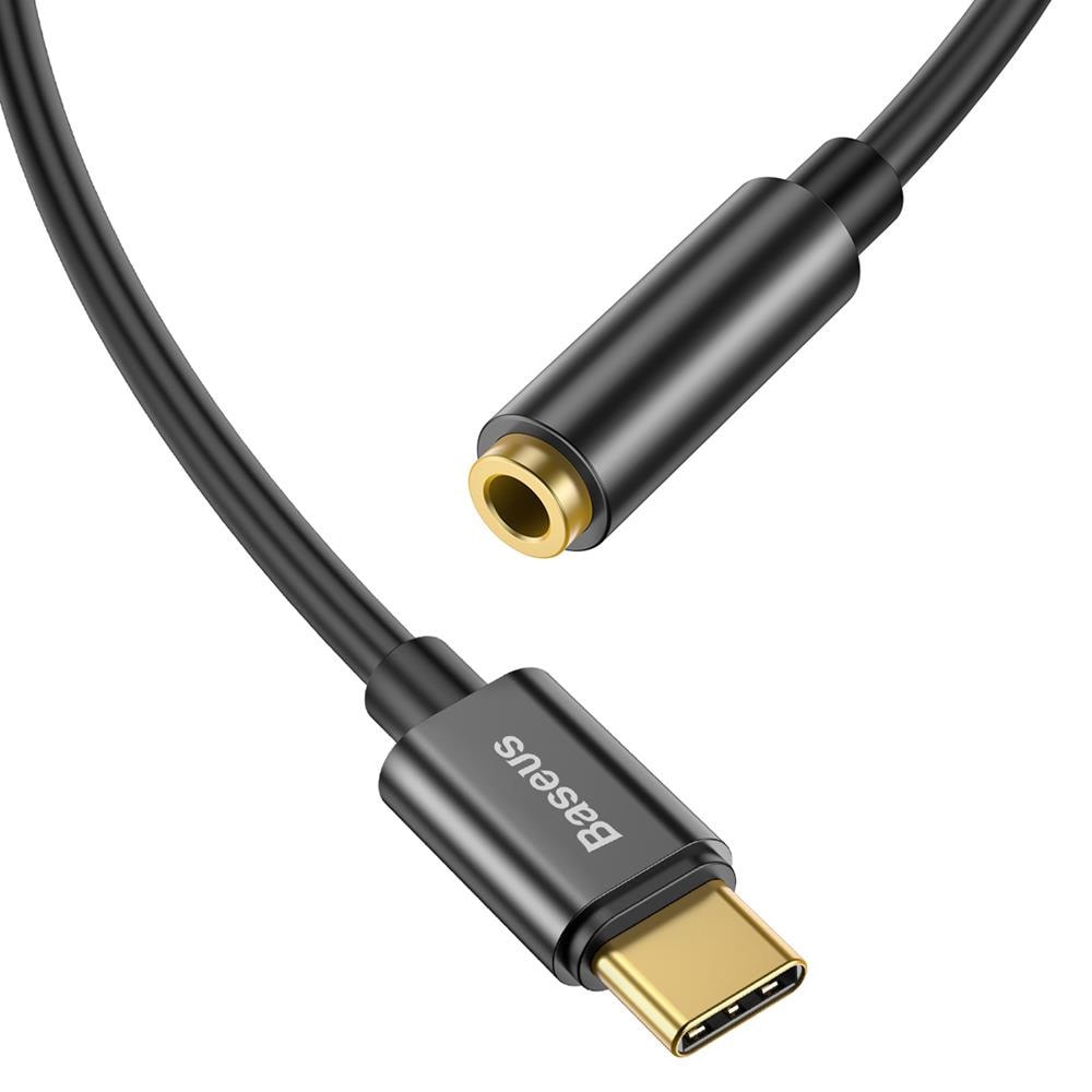 Baseus L54 USB-C - 3,5 mm Sovitin Musta