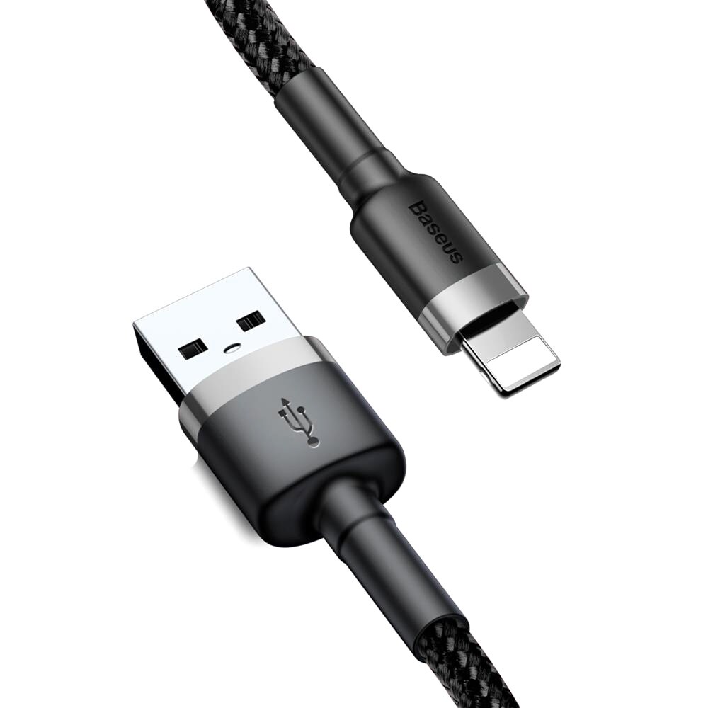 Baseus Cafule USB-kaapeli USB - Lightning 1,5A 2m Hopea/Musta