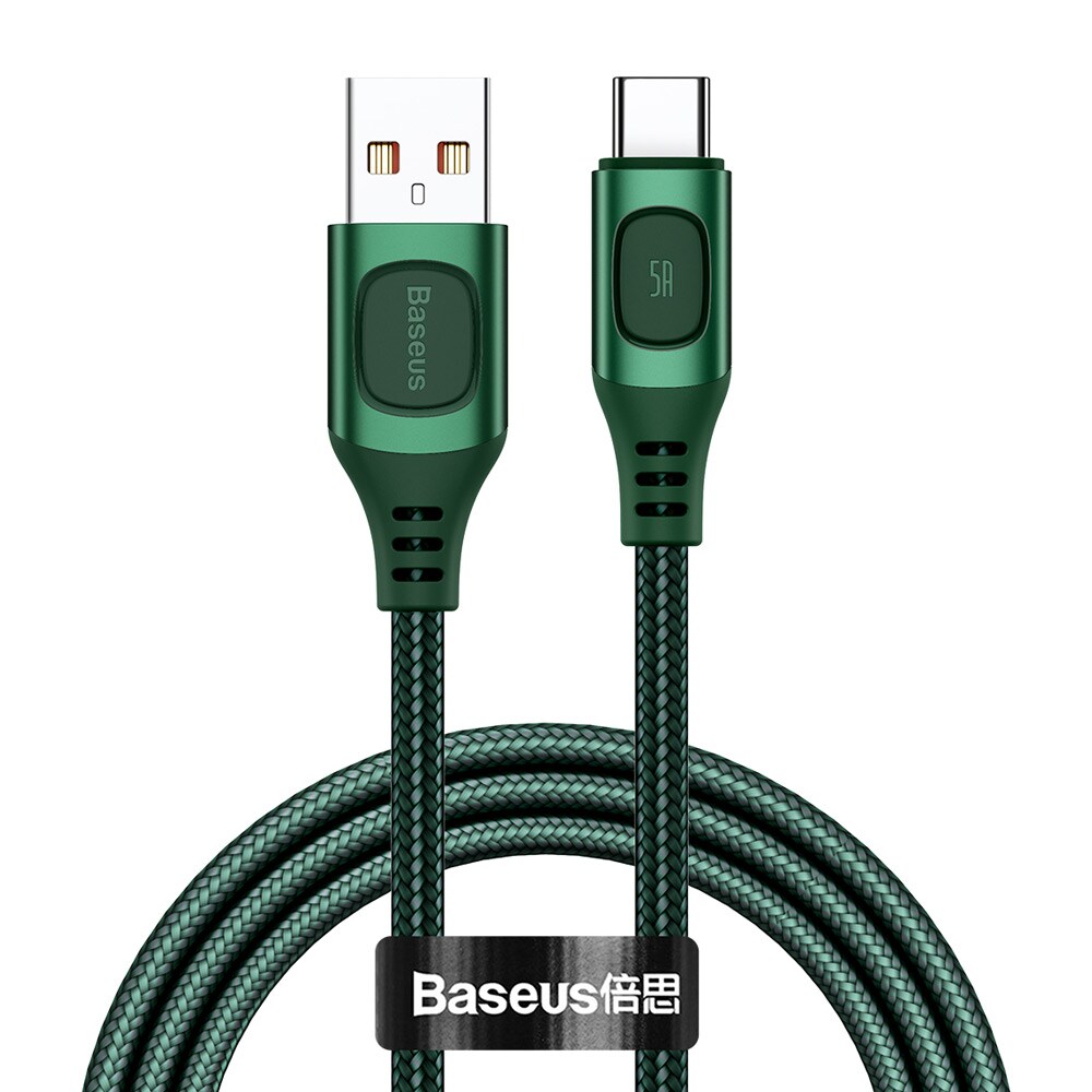 Baseus Flash USB - USB-C 5A 1m Vihreä
