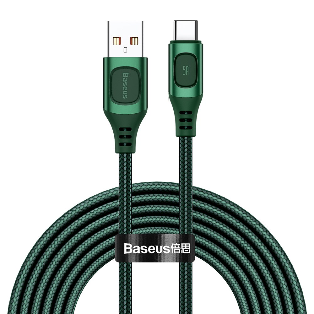 Baseus Flash USB - USB-C 5A 2m Vihreä