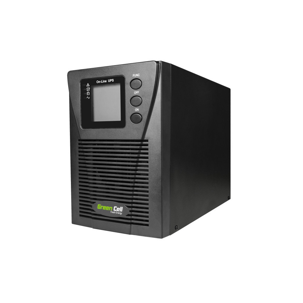Green Cell UPS Online MPII 1000VA 900W LCD-näyttö 2x12V