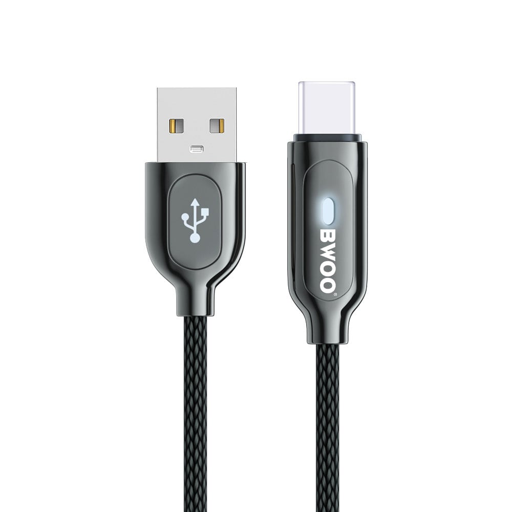 BWOO USB - USB-C - 2,4A Musta