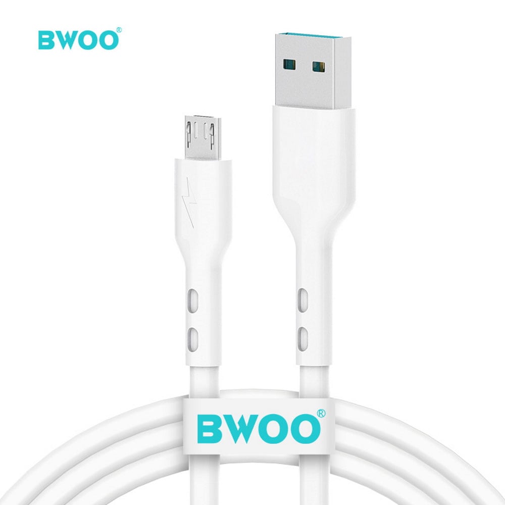 BWOO USB - microUSB - 3A Valkoinen