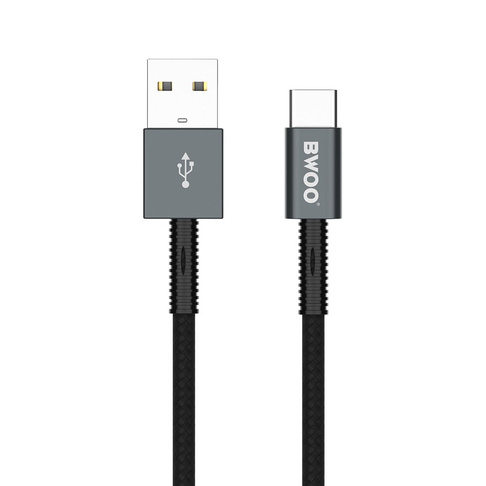 BWOO USB - USB-C - 2,4A Musta