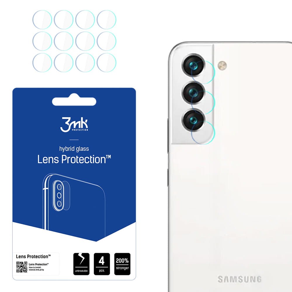3mk Hybridi Linssisuoja Samsung Galaxy S22 mallin Kameran linssiin