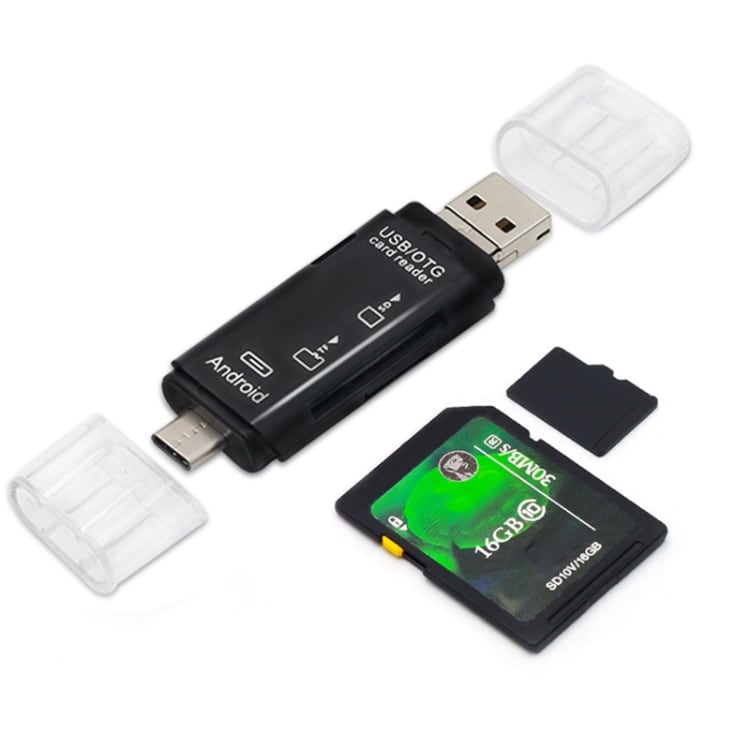 Muistikortinlukija 3in1 - USB-C/micro-USB